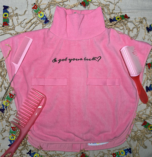 Turtleneck Hair-Bib - Pink 2.0