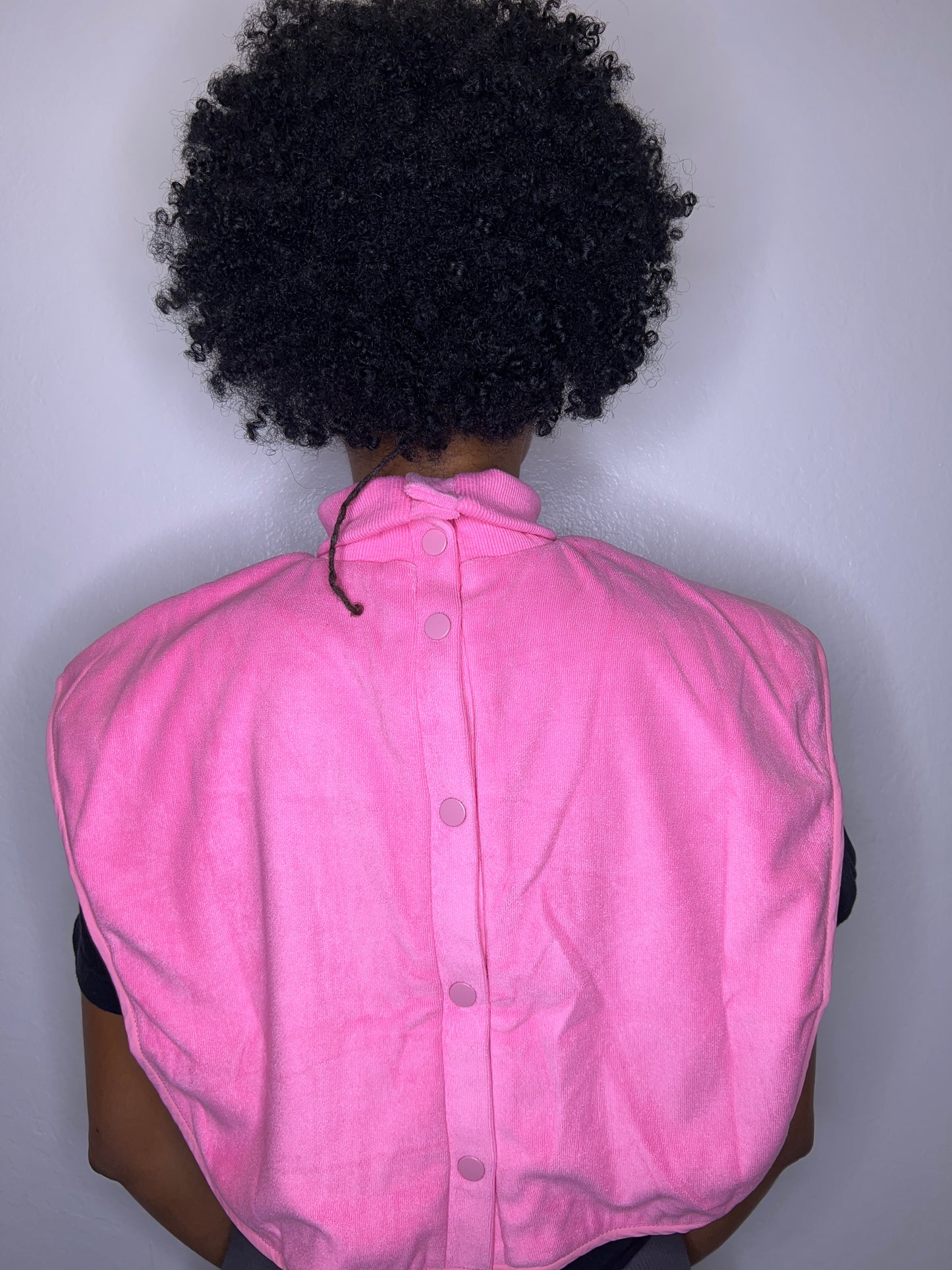 Turtleneck Hair-Bib - Pink