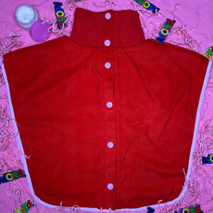 Turtleneck Hair-Bib - Red