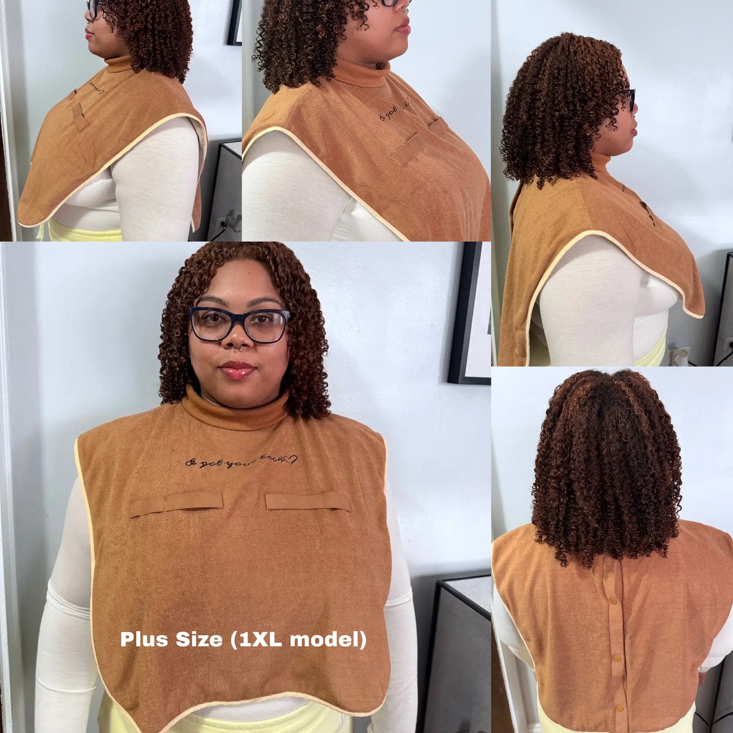 Turtleneck Hair-Bib - Brown