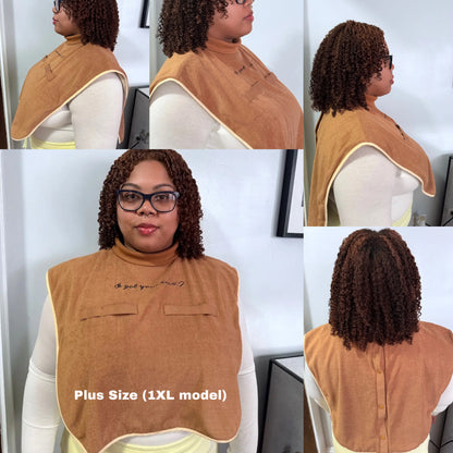 Turtleneck Hair-Bib - Brown