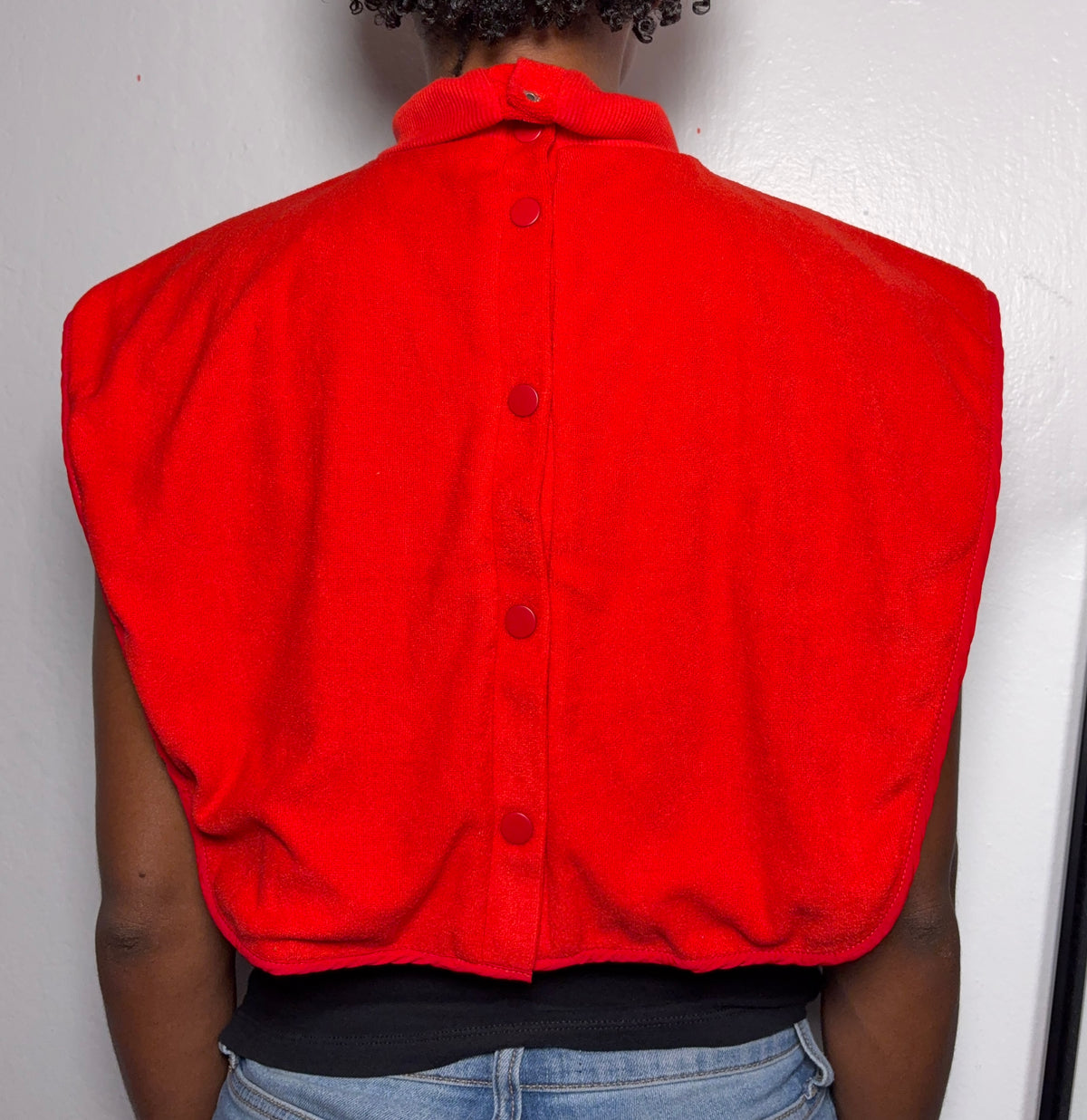 Turtleneck Hair-Bib - All Red