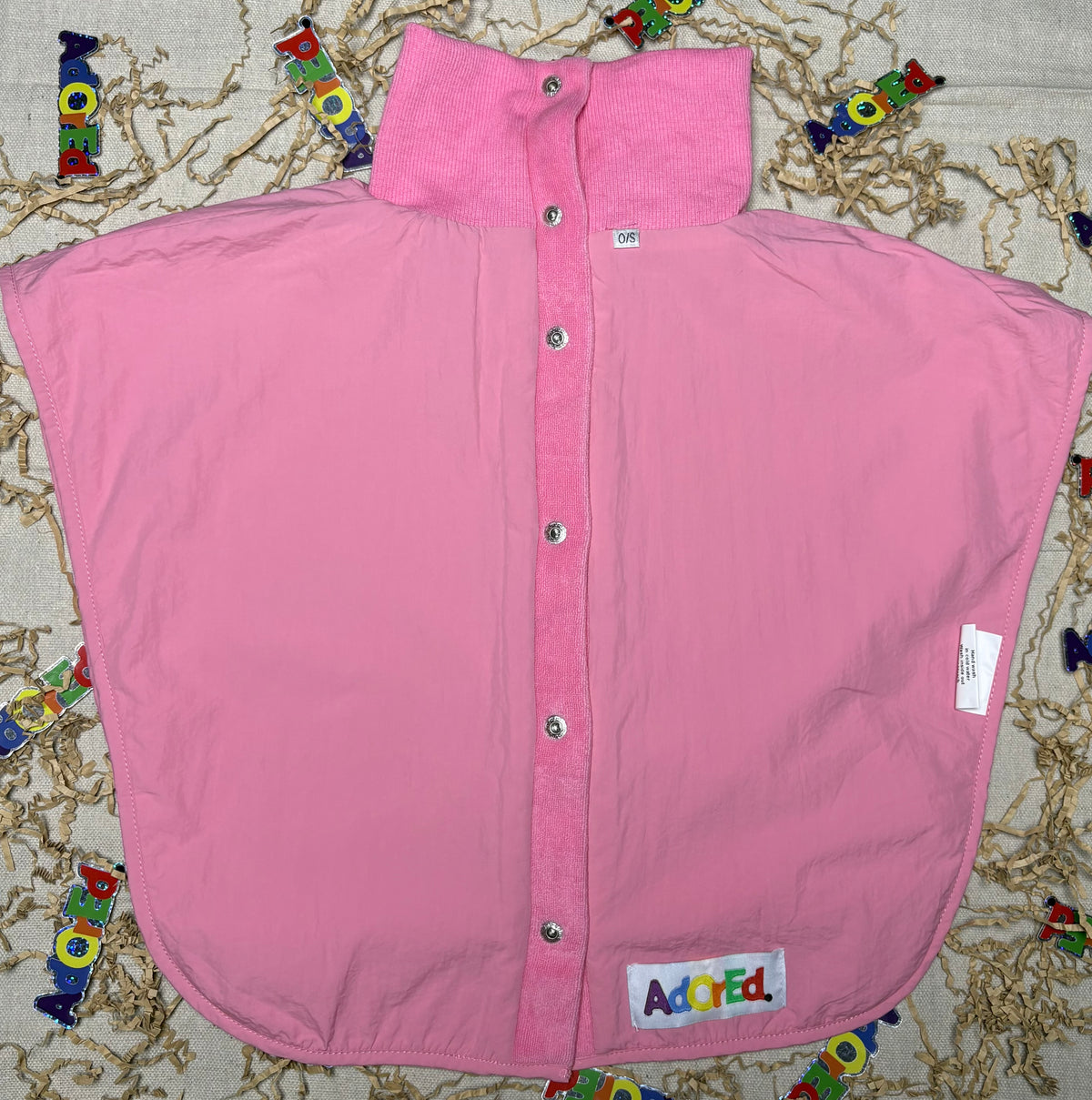 Turtleneck Hair-Bib - Pink 2.0