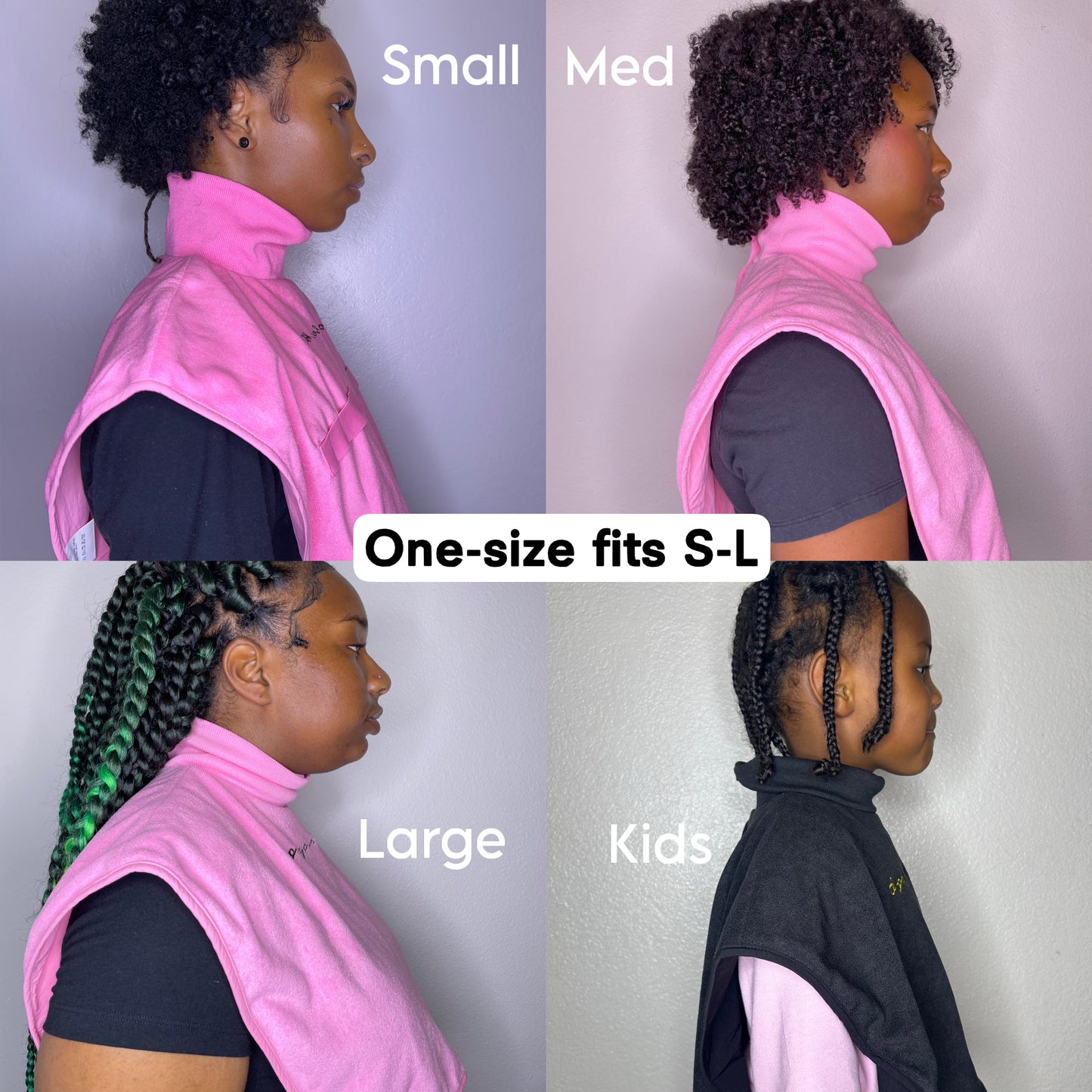 Turtleneck Hair-Bib - Brown