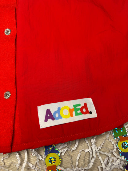 Turtleneck Hair-Bib - All Red