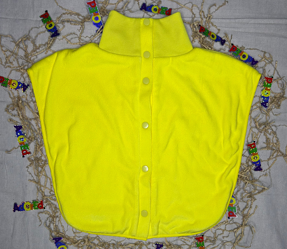 Turtleneck Hair-Bib - Yellow