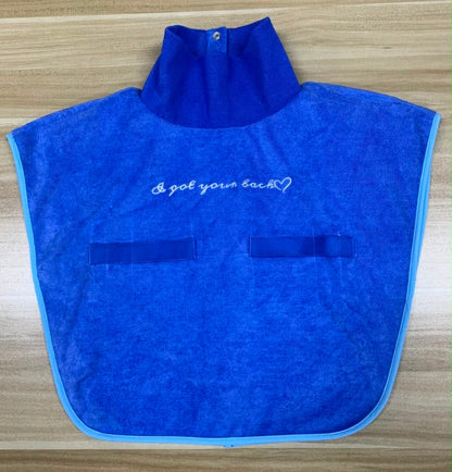 Turtleneck Hair-Bib - Blue