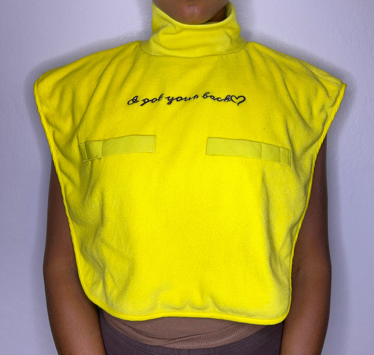 Turtleneck Hair-Bib - Yellow