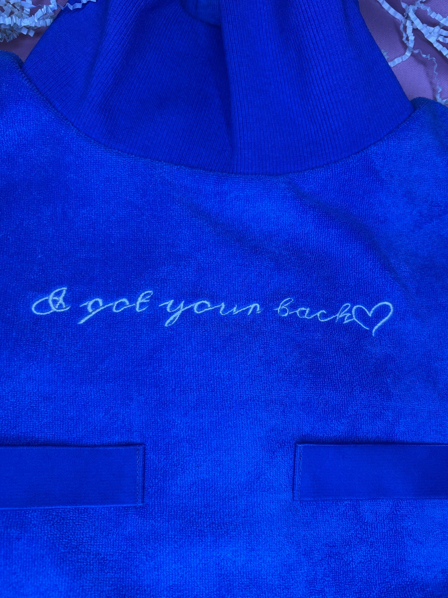 Turtleneck Hair-Bib - Blue