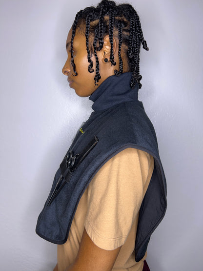 Turtleneck Hair-Bib - Black 2.0