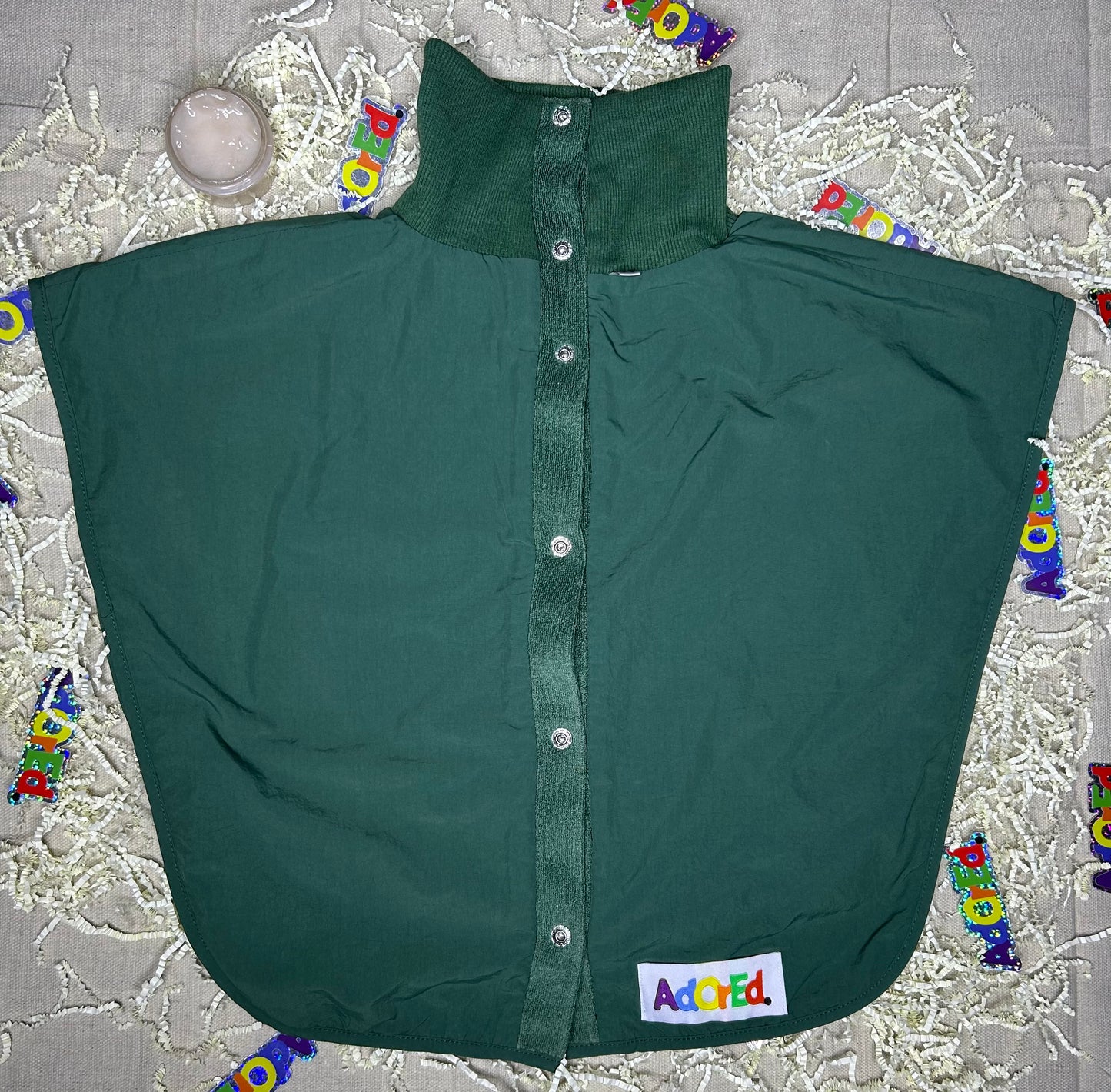 Turtleneck Hair-Bib - Green