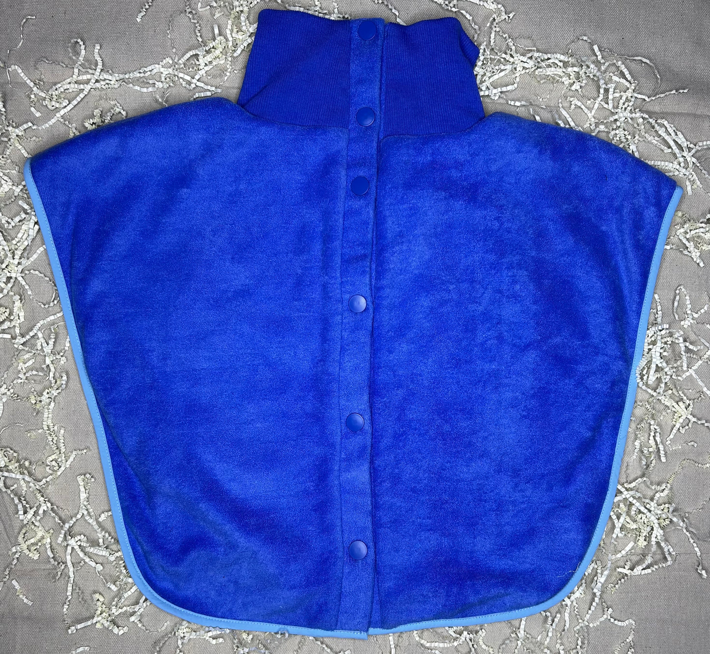 Turtleneck Hair-Bib - Blue