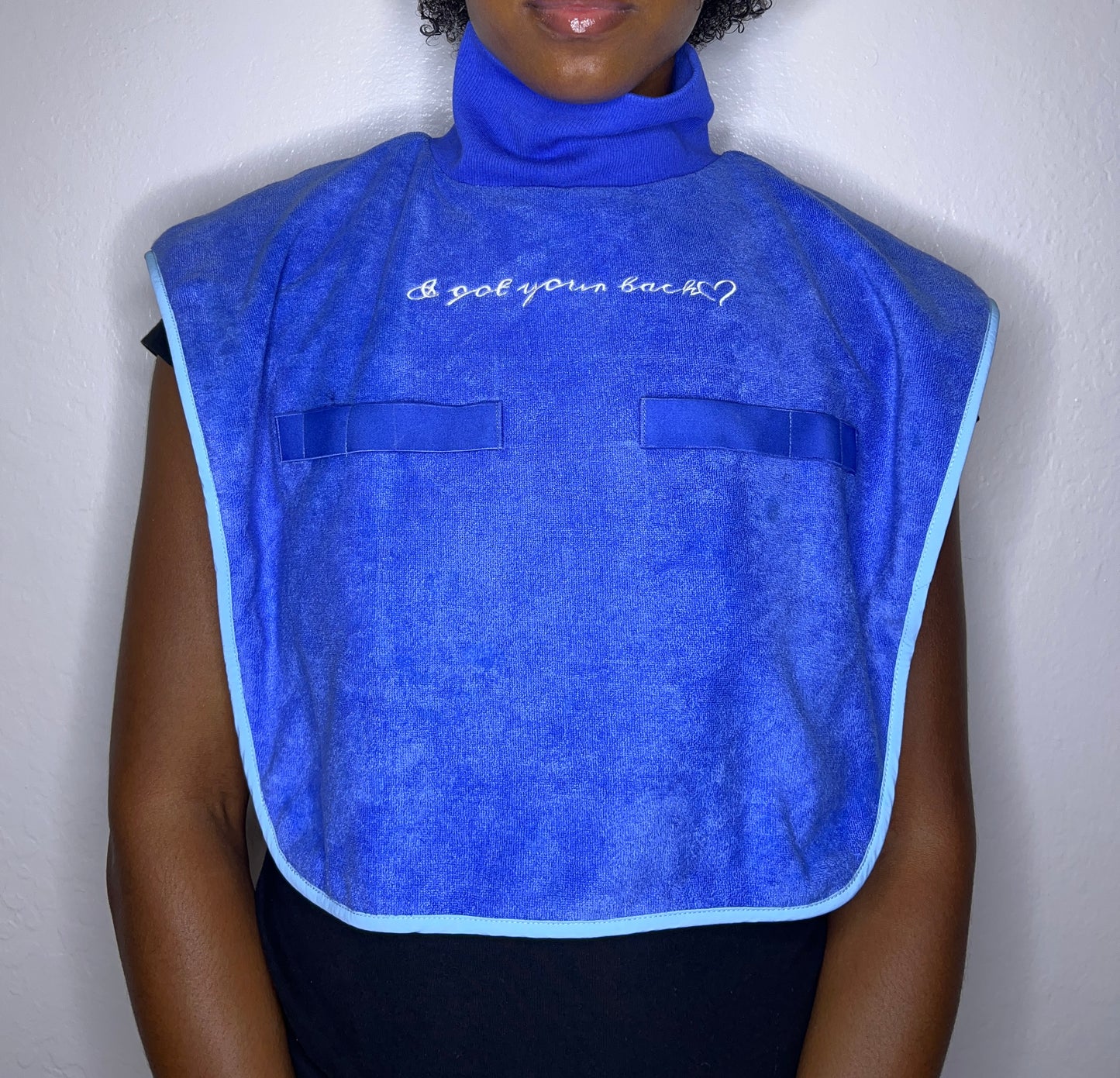 Turtleneck Hair-Bib - Blue