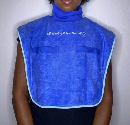 Turtleneck Hair-Bib - Blue