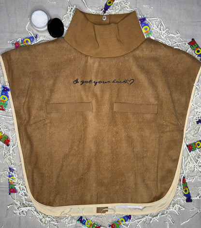 Turtleneck Hair-Bib - Brown