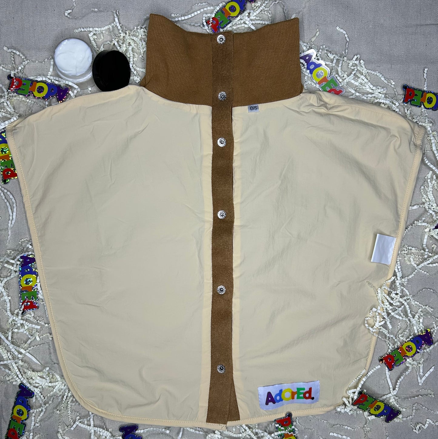 Turtleneck Hair-Bib - Brown