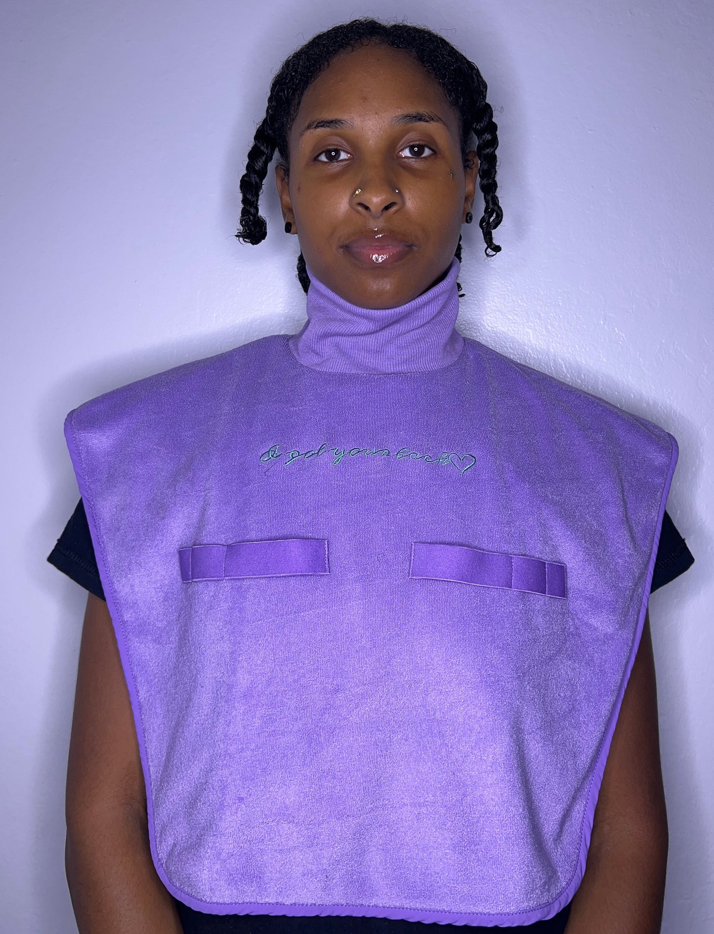 PRE-ORDER Turtleneck Hair-Bib - Purple