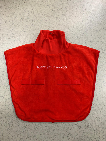 Turtleneck Hair-Bib - Red
