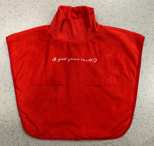 Turtleneck Hair-Bib - Red