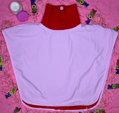 Turtleneck Hair-Bib - Red