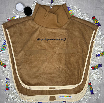 Turtleneck Hair-Bib - Brown