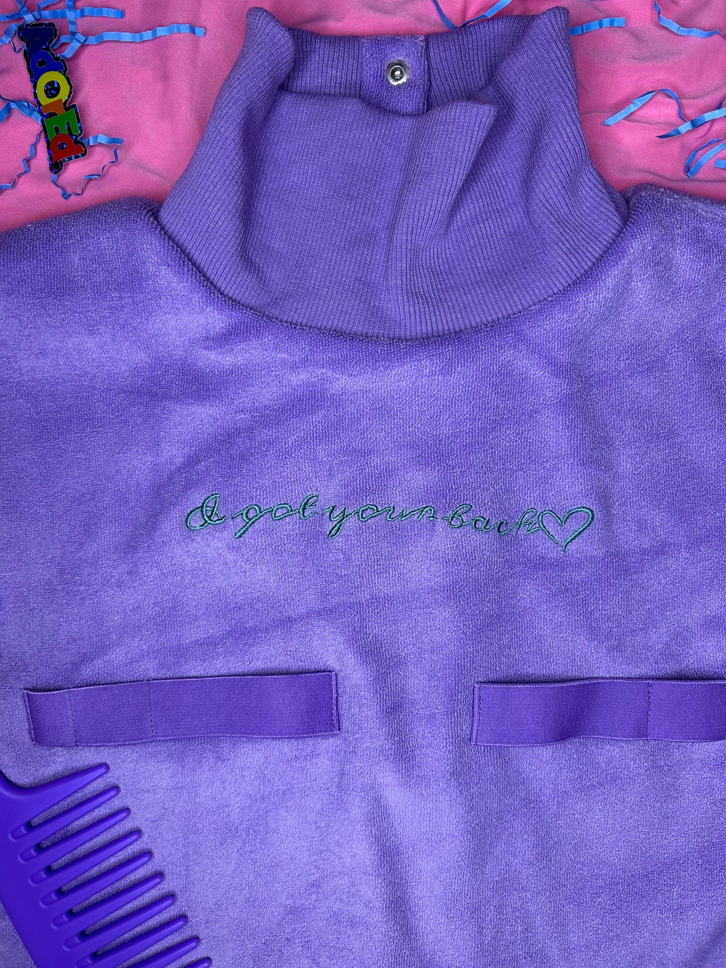 PRE-ORDER Turtleneck Hair-Bib - Purple