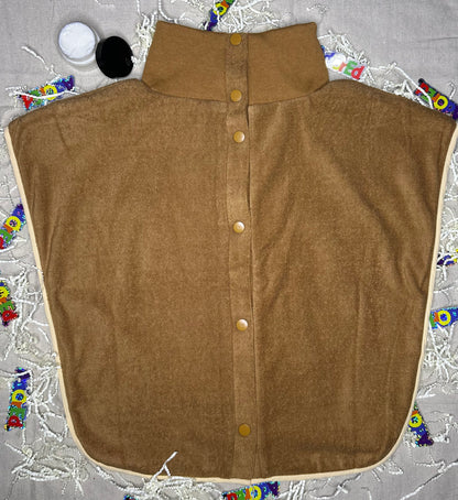 Turtleneck Hair-Bib - Brown