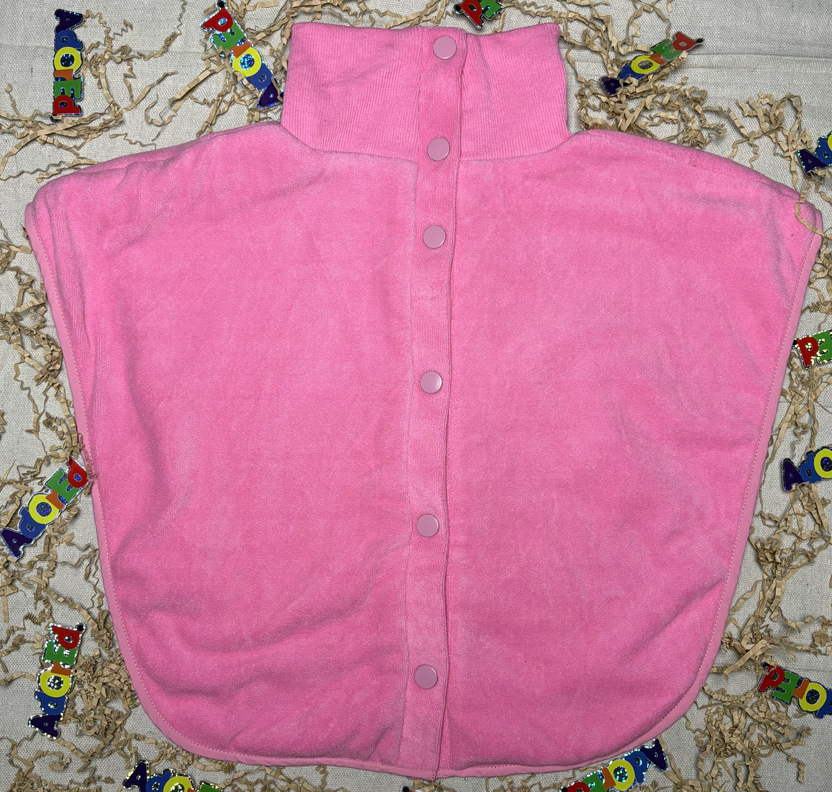 Turtleneck Hair-Bib - Pink 2.0
