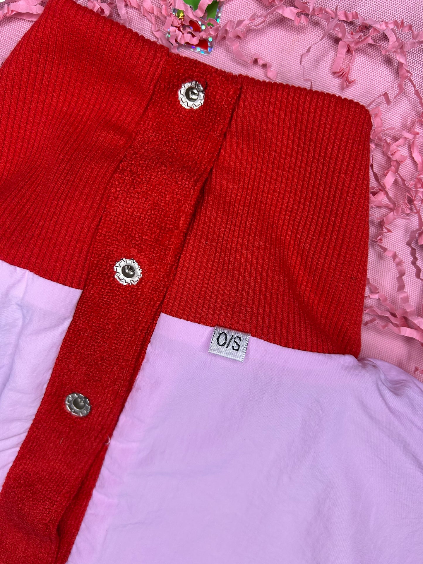 Turtleneck Hair-Bib - Red