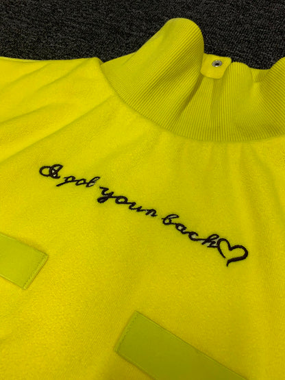 Turtleneck Hair-Bib - Yellow