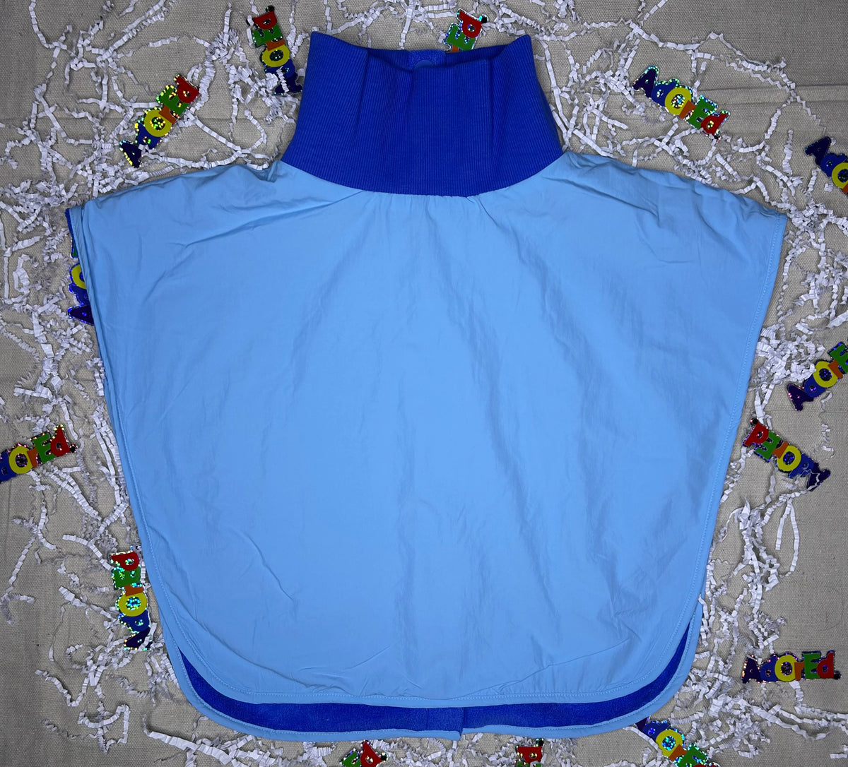 Turtleneck Hair-Bib - Blue