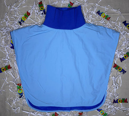 Turtleneck Hair-Bib - Blue
