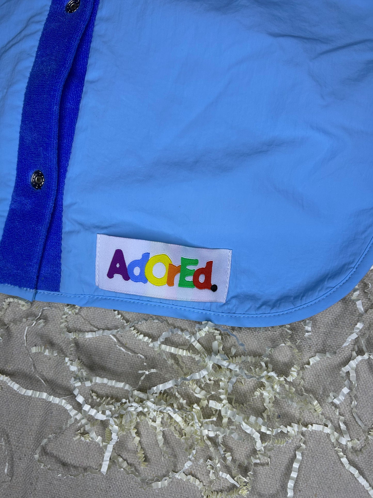 Turtleneck Hair-Bib - Blue