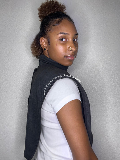 Turtleneck Hair-Bib - Black