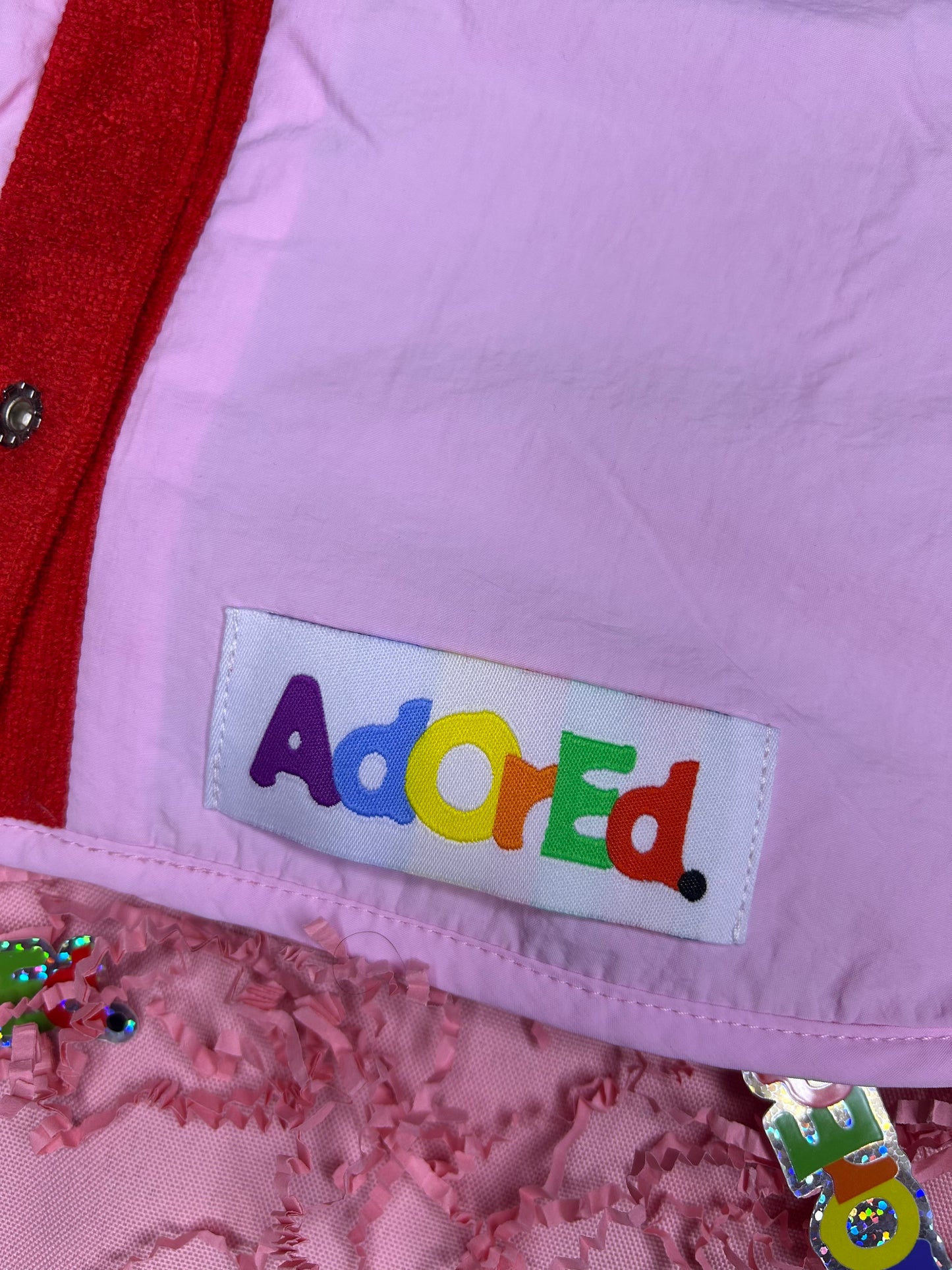 Turtleneck Hair-Bib - Red