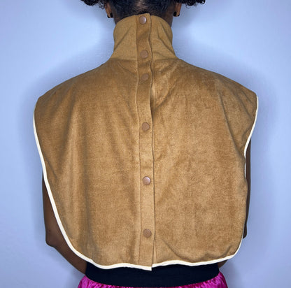 Turtleneck Hair-Bib - Brown