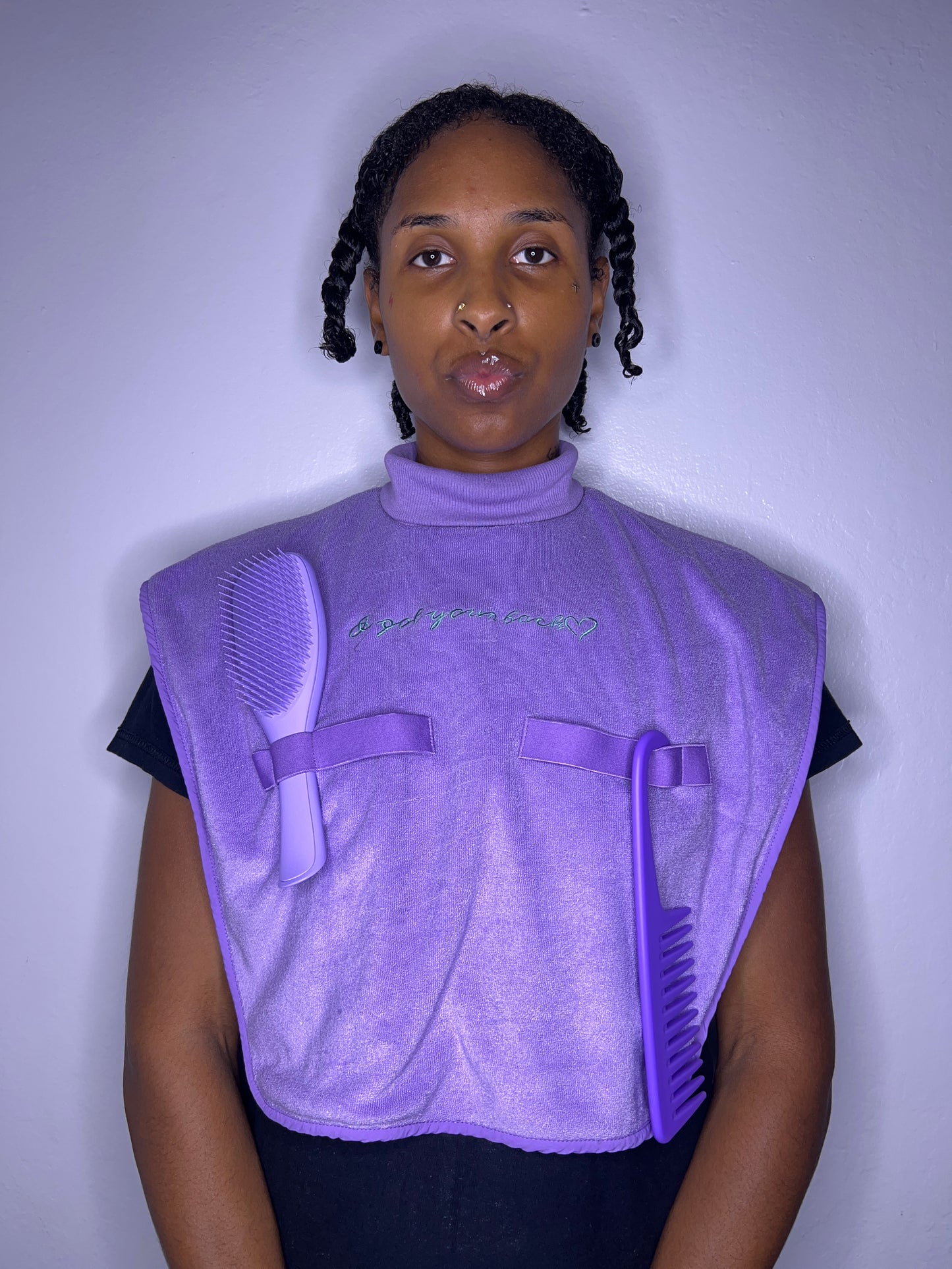 PRE-ORDER Turtleneck Hair-Bib - Purple