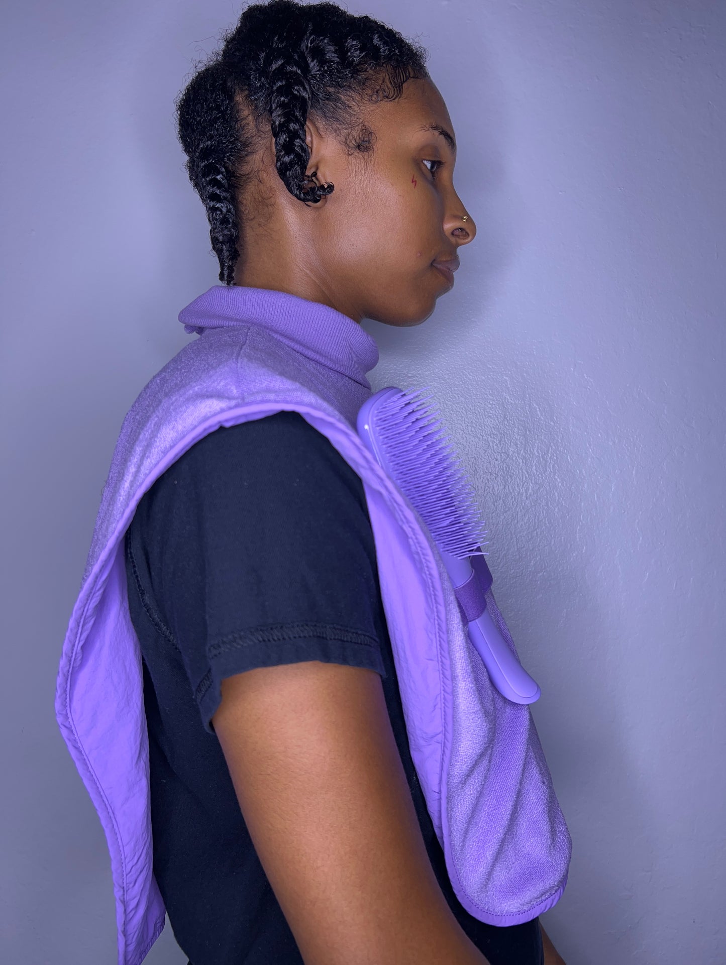 PRE-ORDER Turtleneck Hair-Bib - Purple