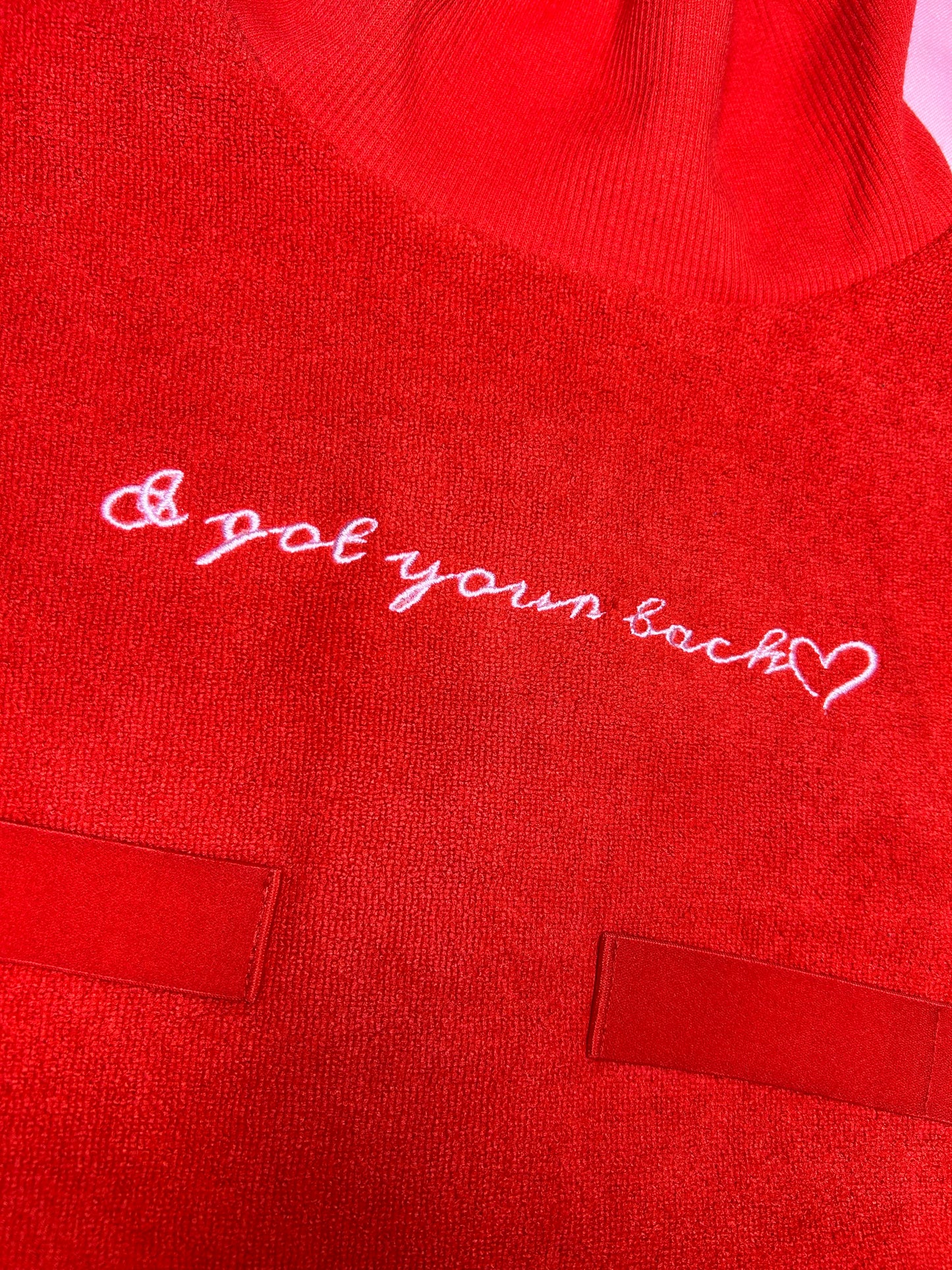 Turtleneck Hair-Bib - Red