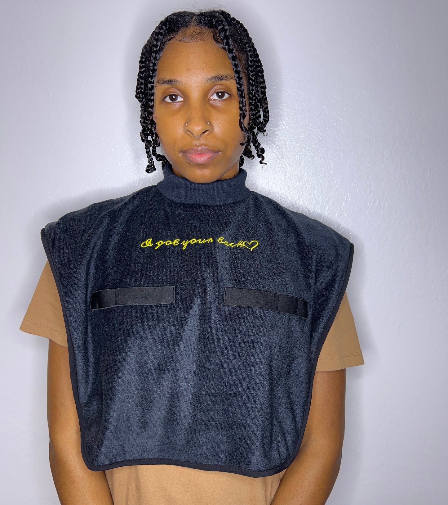 Turtleneck Hair-Bib - Black 2.0