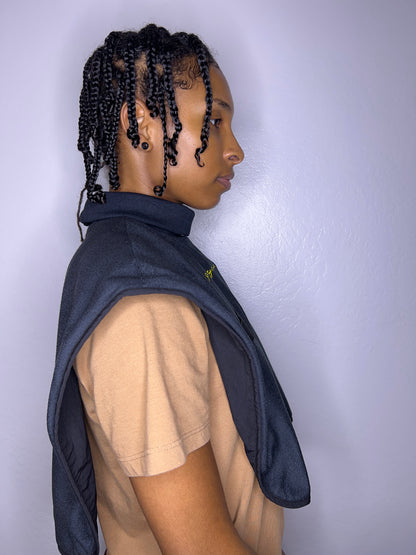 Turtleneck Hair-Bib - Black 2.0