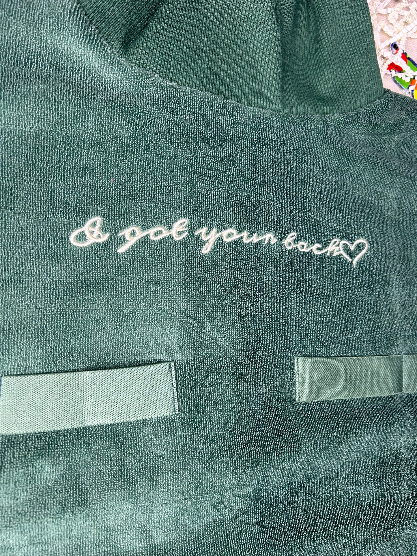 Turtleneck Hair-Bib - Green