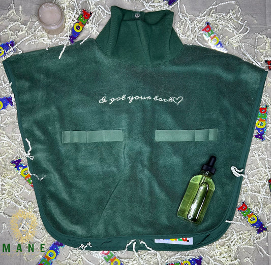 Bundle: Turtleneck Hair-Bib - Green + Mane Nutrients Growth Oil