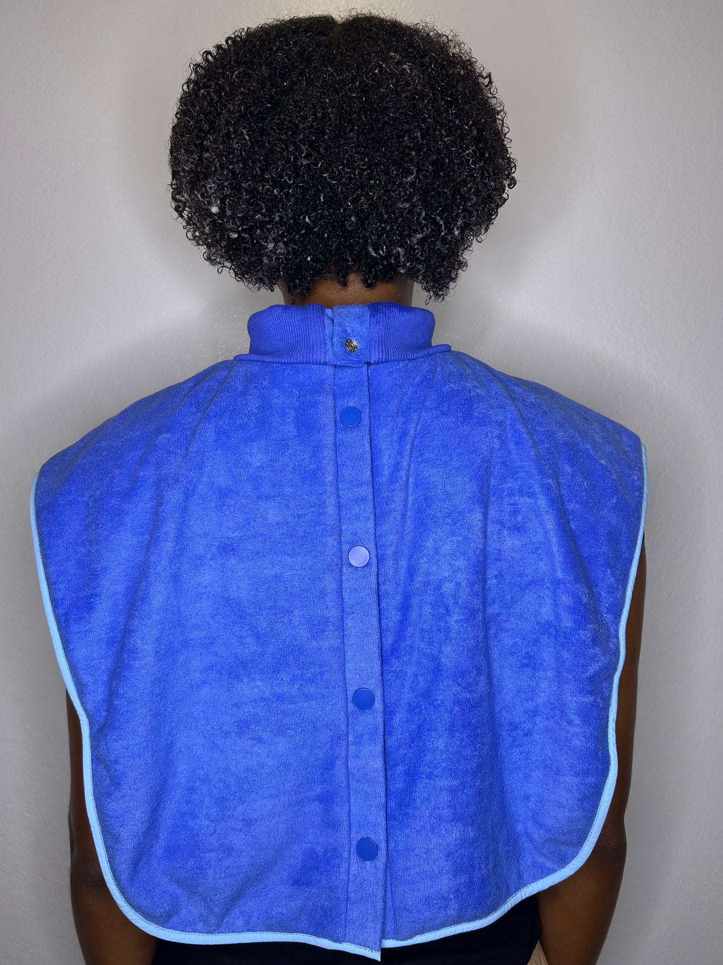 Turtleneck Hair-Bib - Blue