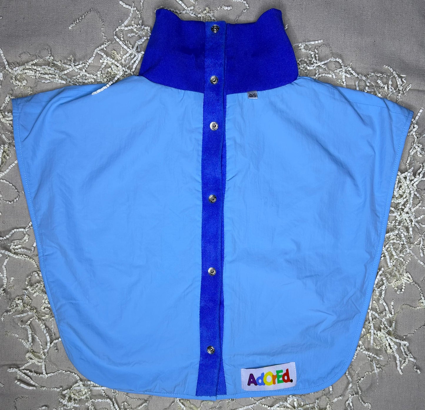 Turtleneck Hair-Bib - Blue