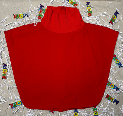 Turtleneck Hair-Bib - All Red
