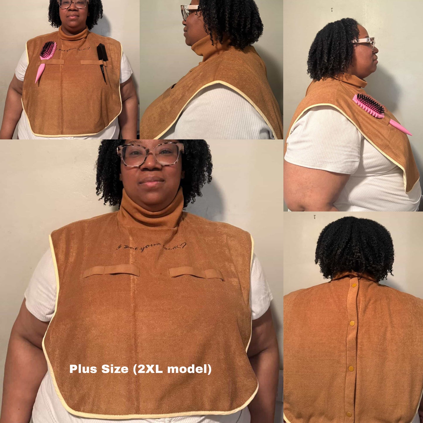 Turtleneck Hair-Bib - Pink 2.0