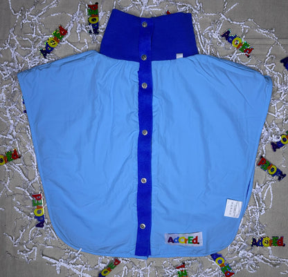 Turtleneck Hair-Bib - Blue
