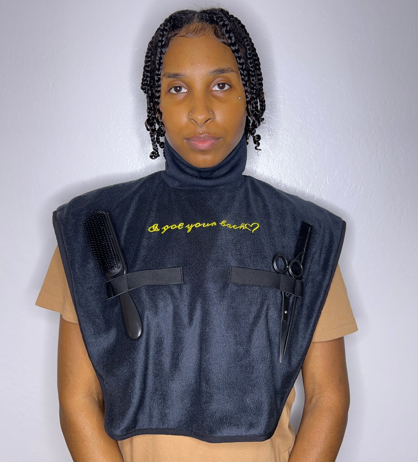 Turtleneck Hair-Bib - Black 2.0