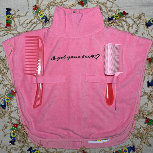 Turtleneck Hair-Bib - Pink 2.0